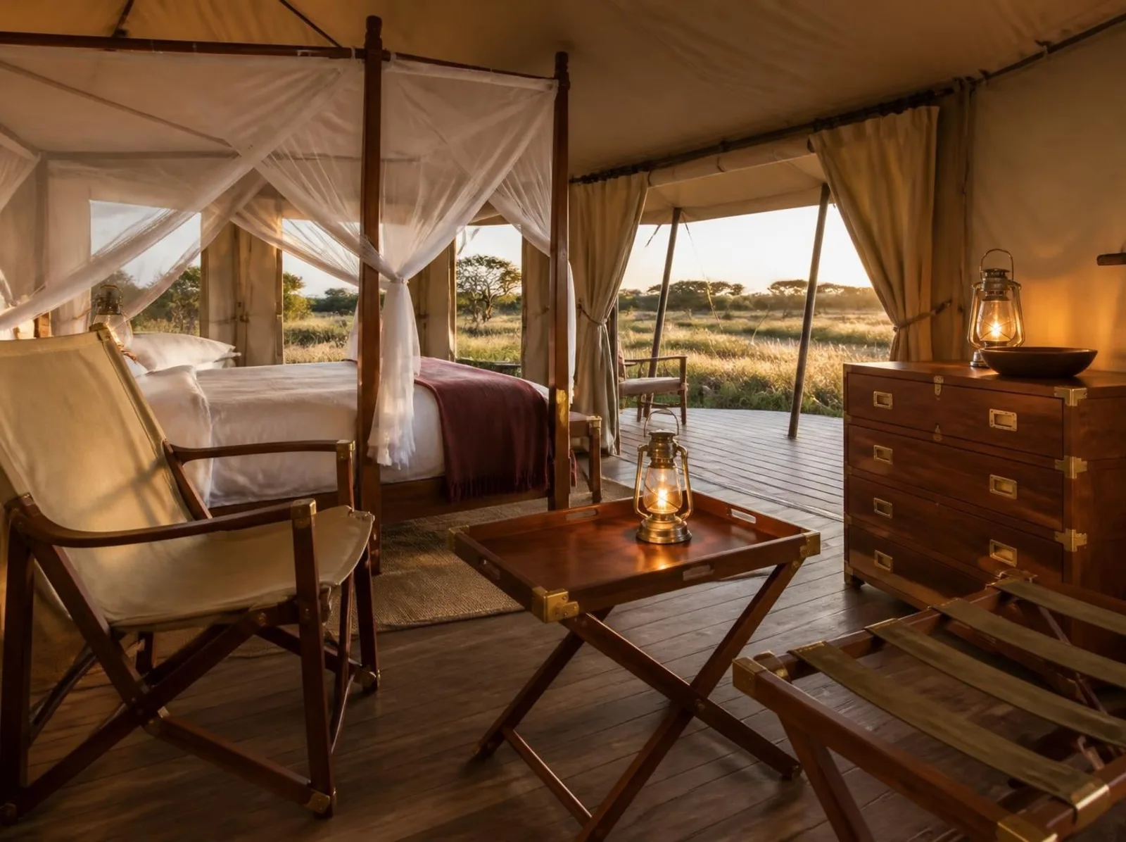 A tented suite furnished by Garg Habitats