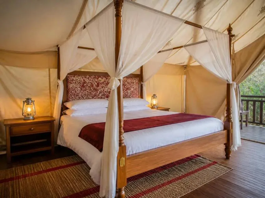 The Royal Suite: Garg Habitats tent furniture set in a tented suite